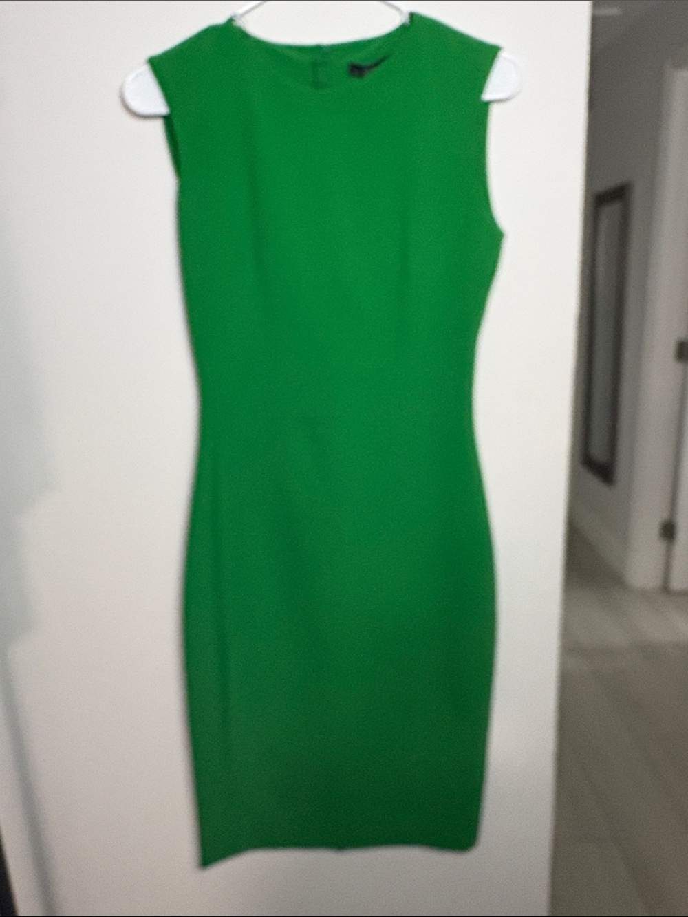 Zara Woman Sleeveless Green Sheath Dress size Xs NWT